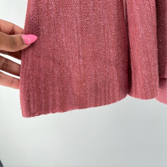 Free People Sundae Rose Linen Blend V-Neck Bell Sleeve Pullover Sweater Size XS - Picture 7 of 12